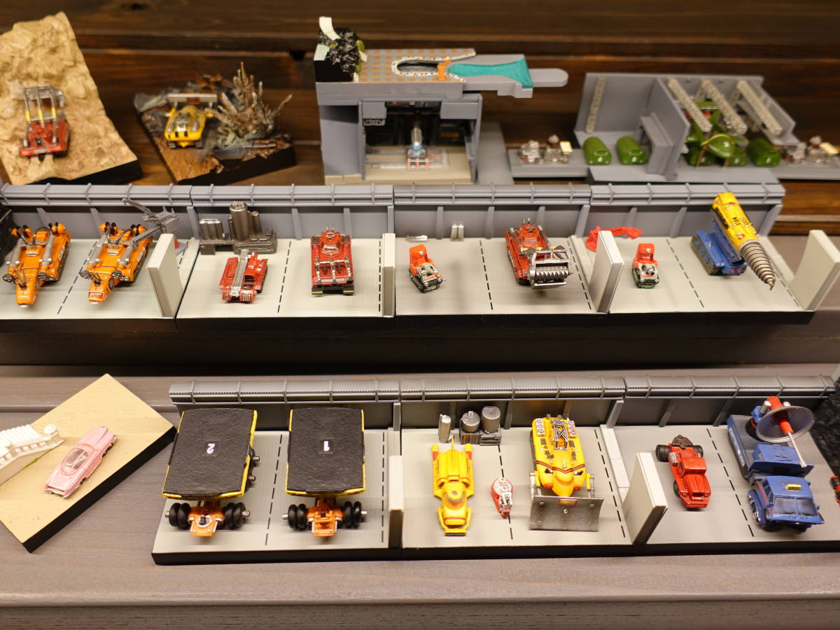 ◆コナミ「 サンダーバード PODビークル 」12個／開封組み立て済み／難アリ／送料込