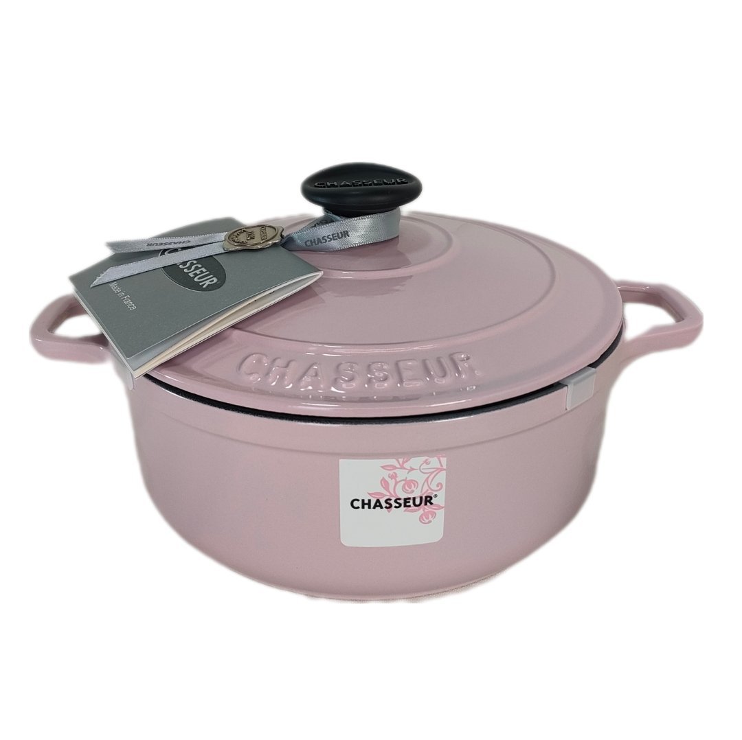 新品CHASSEUR シャスール ラウンドキャセロール18cm ピンク