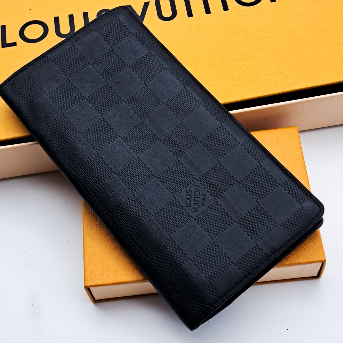 LOUIS VUITTON【最高級美品】ダミエアンフィニポルトフォイユブラザ 