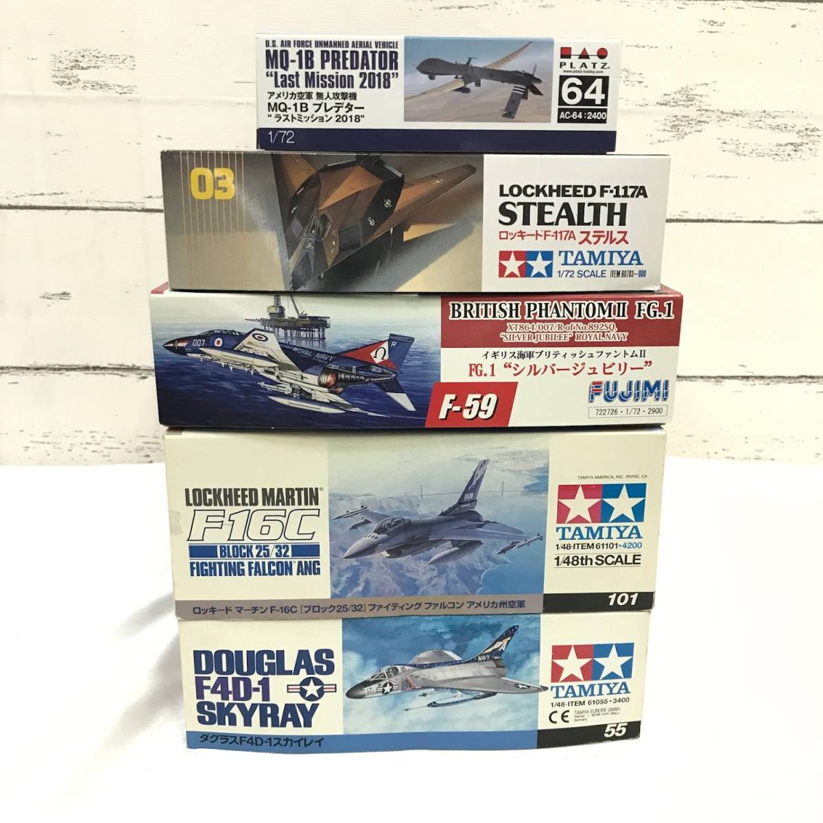 □未組立戦闘機セット□タミヤ 1/48 F16Cファイティングファルコン F4D