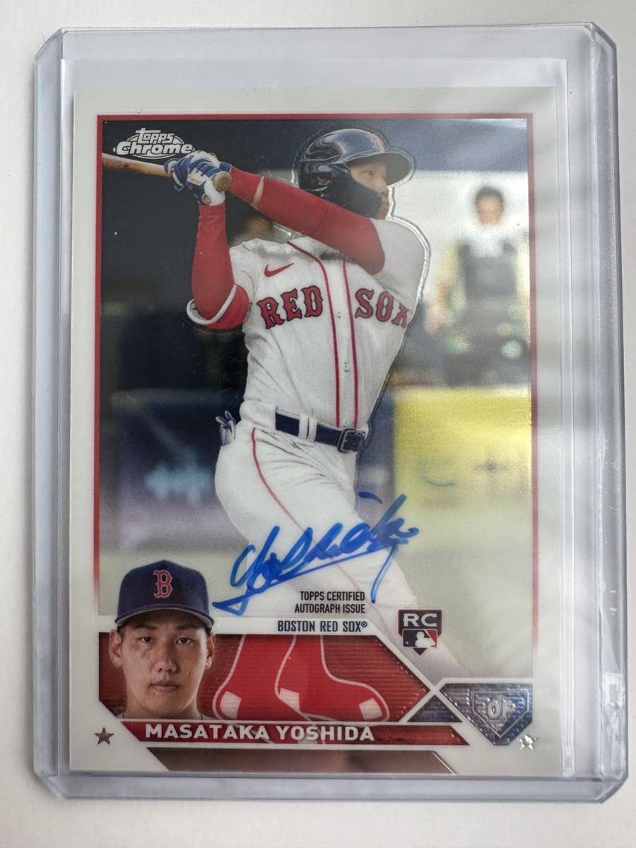 【最高デザイン】2023 Topps Chrome MLB 吉田正尚 直筆サインカード ルーキーサインカード RC 直書きauto panini WBC 侍ジャパン 野球
