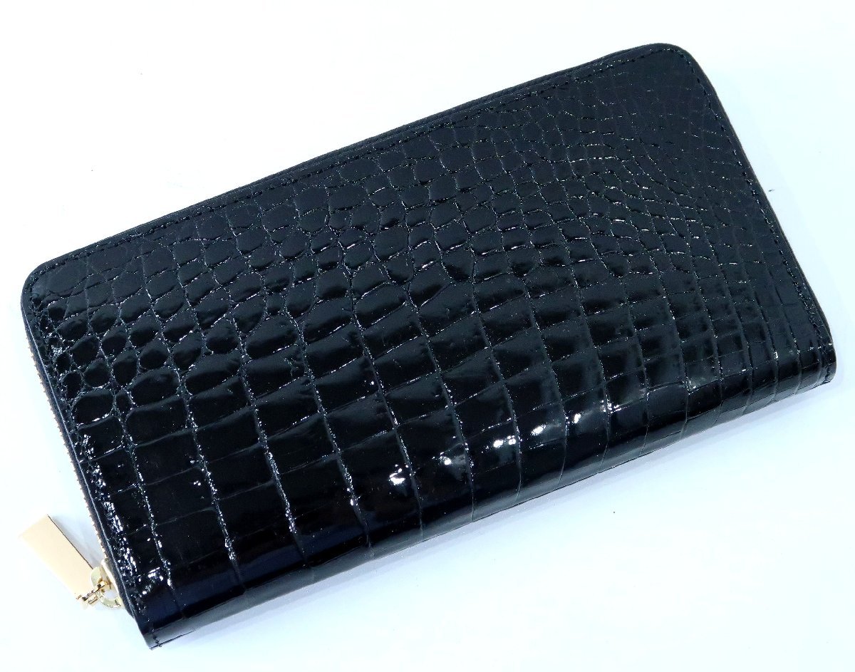 新品，低価 高級 木箱付 販売時35万円 ヘンローン 本クロコ リセ シャイニー クロコダイル ラウンドファスナー長財布 財布 ブラック 3315 メンズ(長財布（小銭入れあり）)｜売買されたオークション情報 長財布（小銭入れあり）