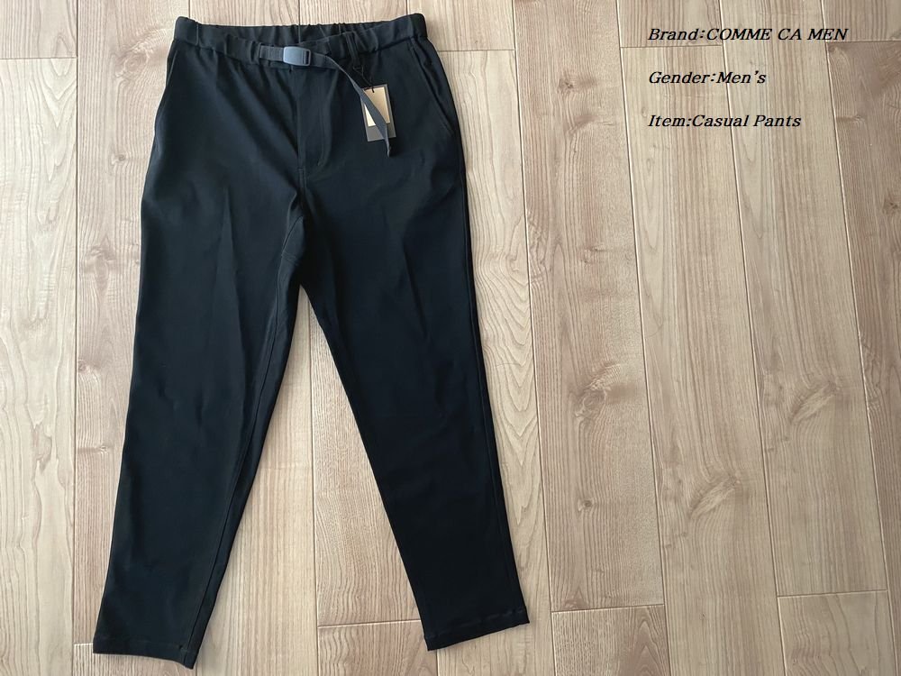 新品 COMME CA MEN コムサメン レーヨン×ナイロン クライミングパンツ 05ブラック Mサイズ 25PY20 定価20，900円