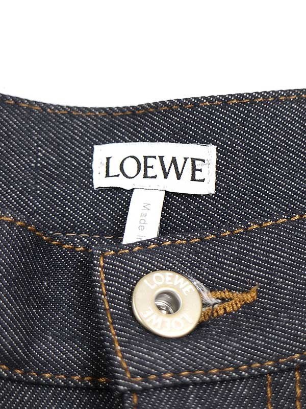 LOEWE ロエベ 20AW デニムプリーツフレアスカート インディゴ 36  