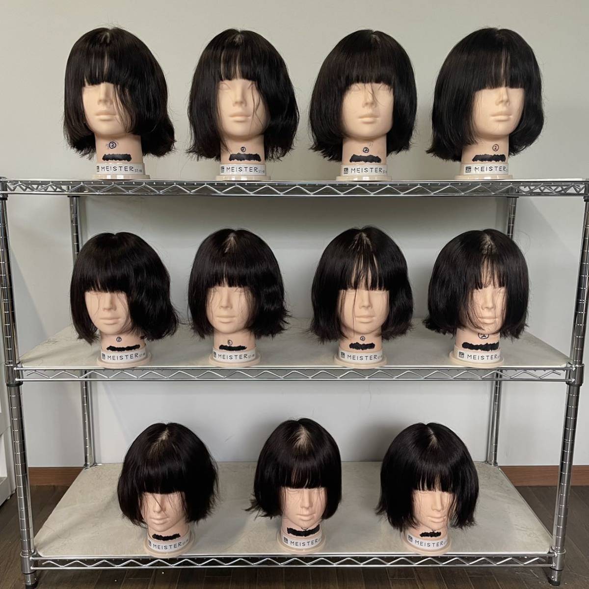 美容師実技試験用　カットマネキン　モデルウィッグ　5体セット カット マネキン ヘアー カットマネキン レイヤー モデル カット
