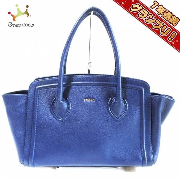 フルラ FURLA ハンドバッグ カレッジ レザー ネイビー バッグ 【公式通販】