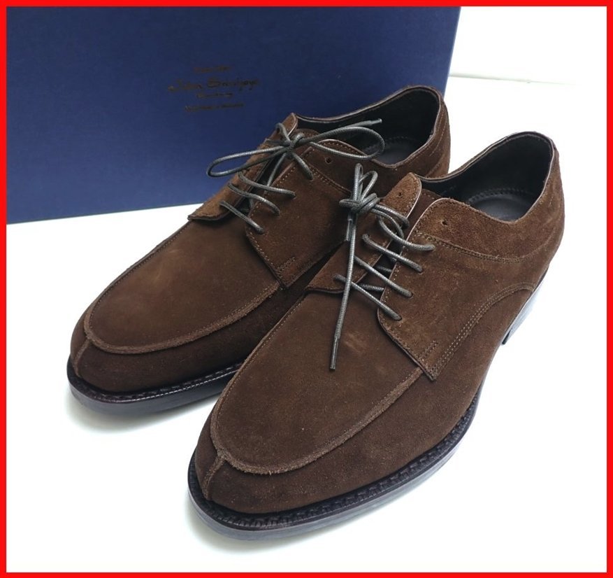 ★未使用 ジャランスリウァヤ Uチップシューズ 7.5/メンズ26.0cm相当/濃茶/スエード/ダイナイトソール/EDWARD/98809/外箱付&1907700026