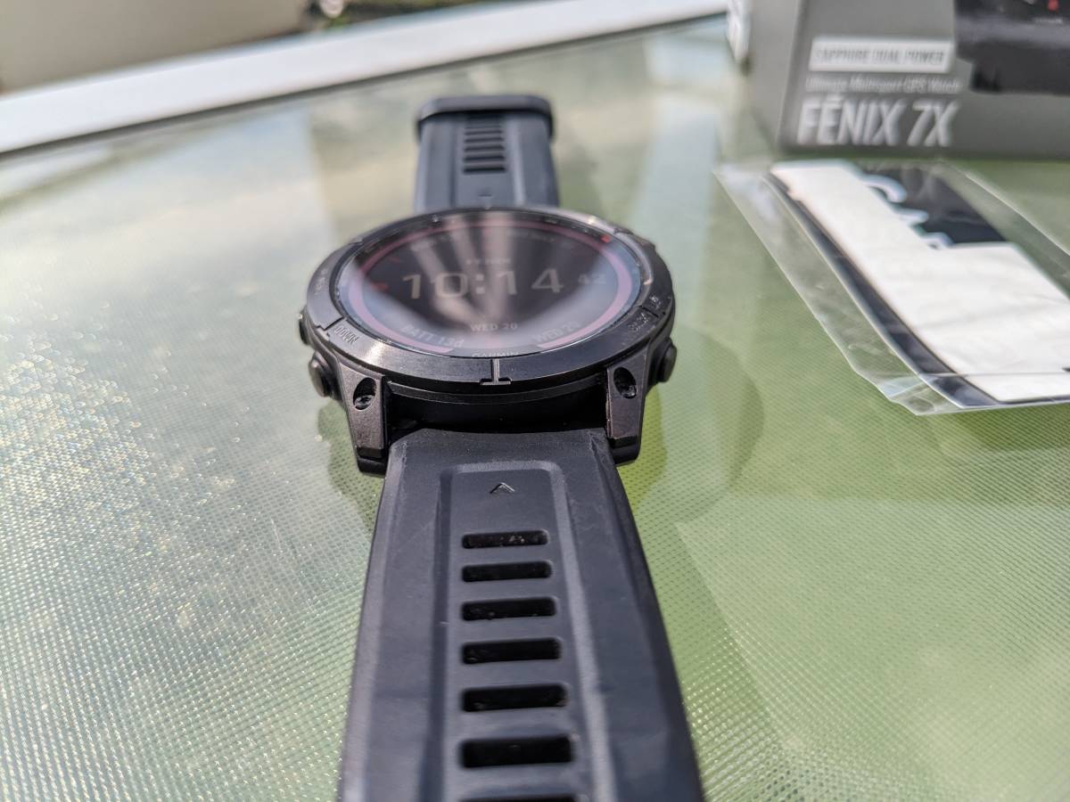 中古美品】GARMIN(ガーミン) fenix 7X Sapphire Dual Power Ti Black 