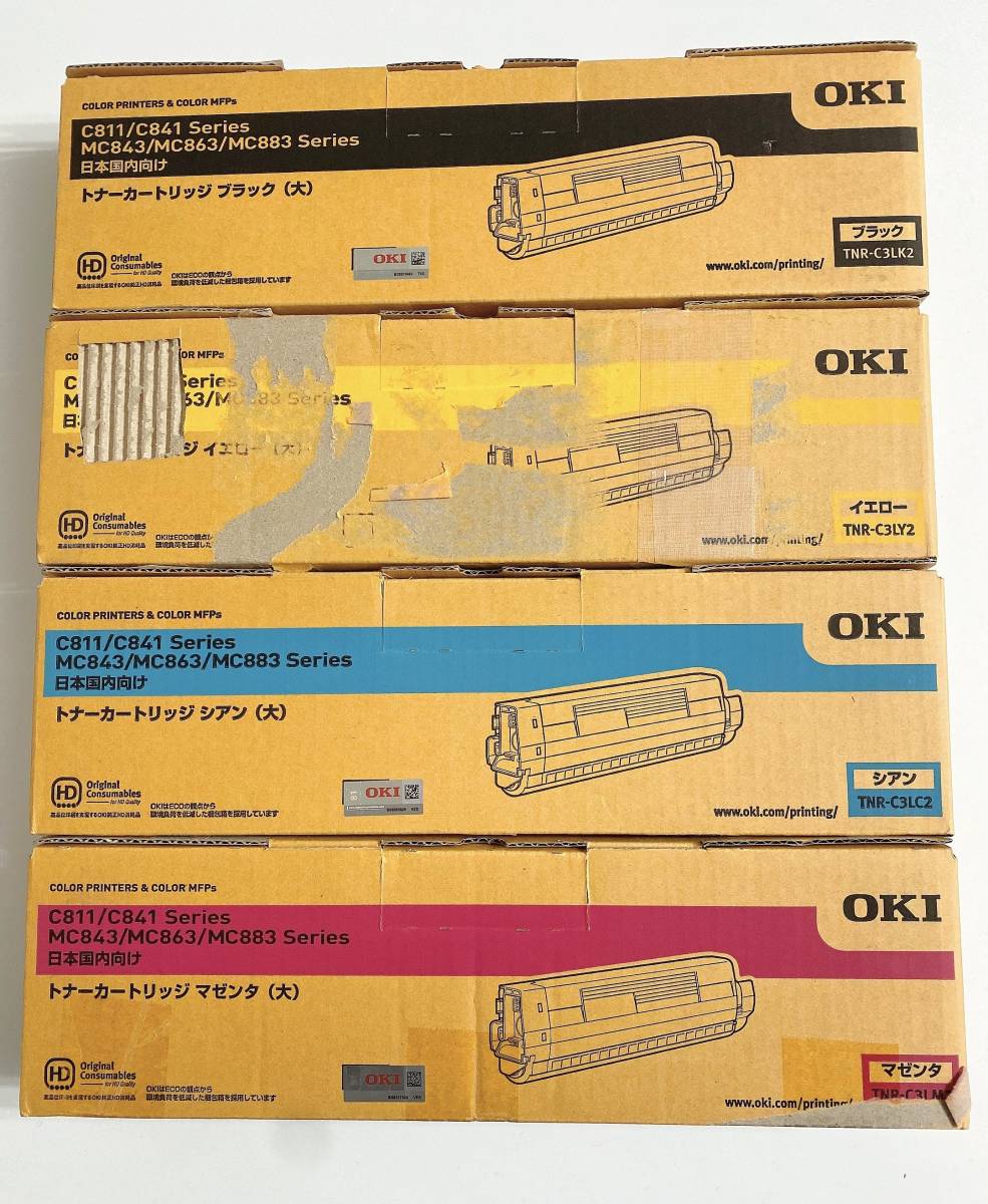 okiトナー純正4色セットの通販 【1円オークション】訳あり品 OKI 純正