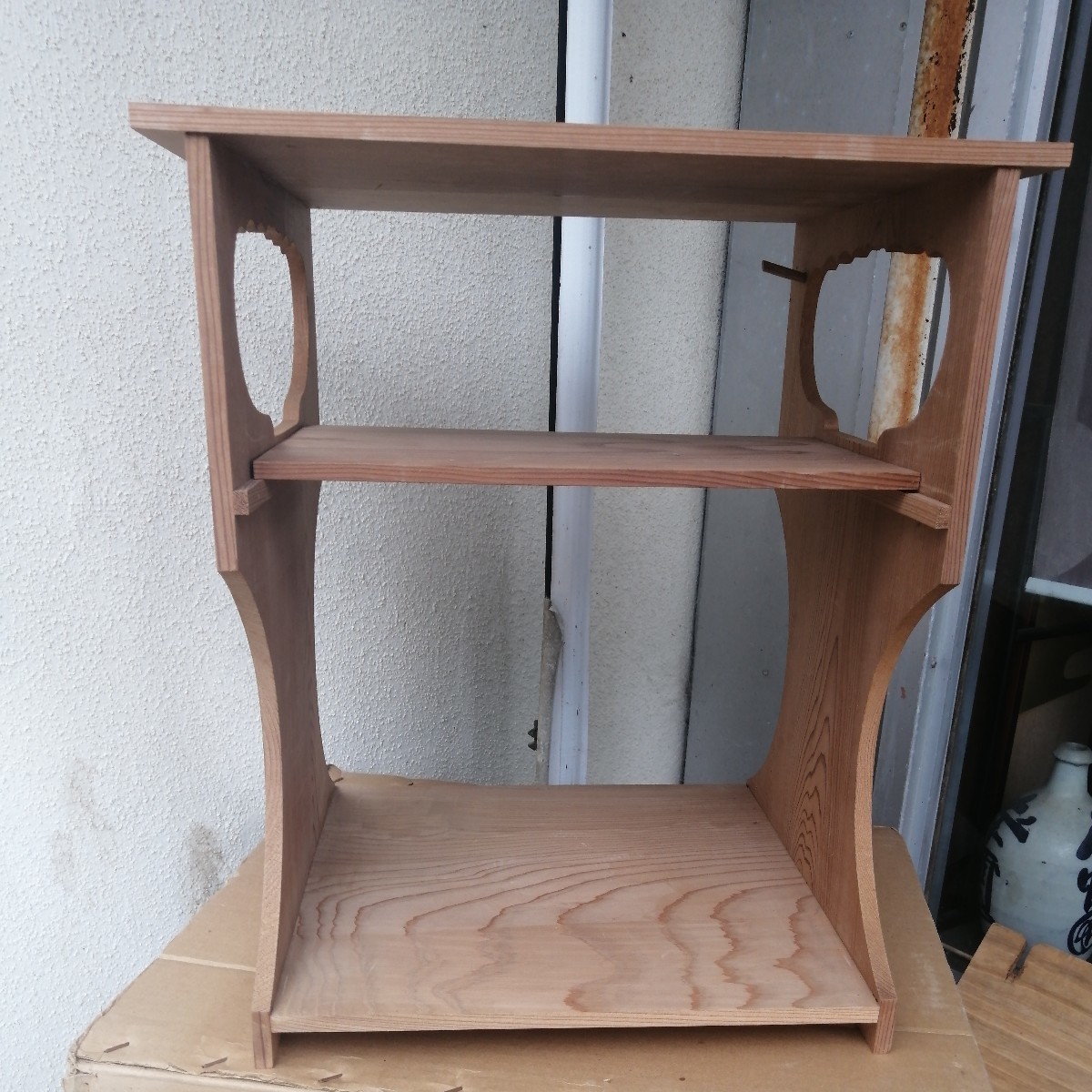 C1昭和レトロ 茶道具 玄々斎好 杉棚 風炉先棚 置き棚 茶棚 茶室道具 古道具 C1昭和レトロ 茶道具 玄々斎好 杉棚 風炉先棚 置き棚 茶棚 茶室道具