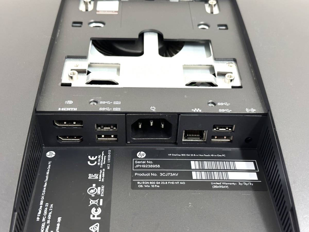 一体型パソコンHP EliteOne 800 G4・Corei5-8500・メモリ8GB・SSD512GB 