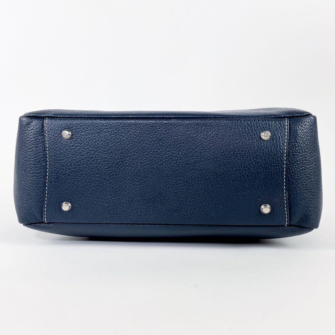 極美品》限定色 傳濱野 ミーティア レザー トートバッグ ナイト  