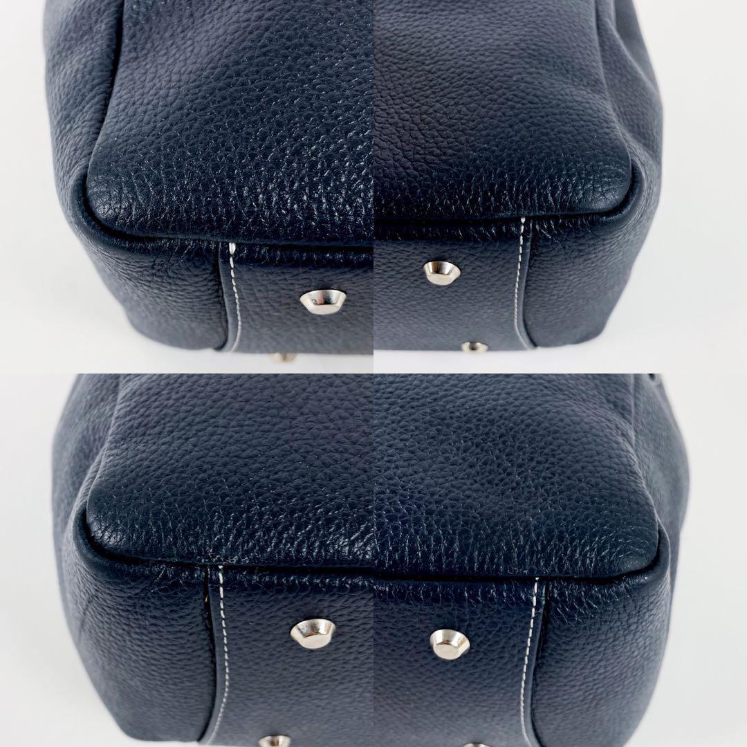 極美品》限定色 傳濱野 ミーティア レザー トートバッグ ナイト  