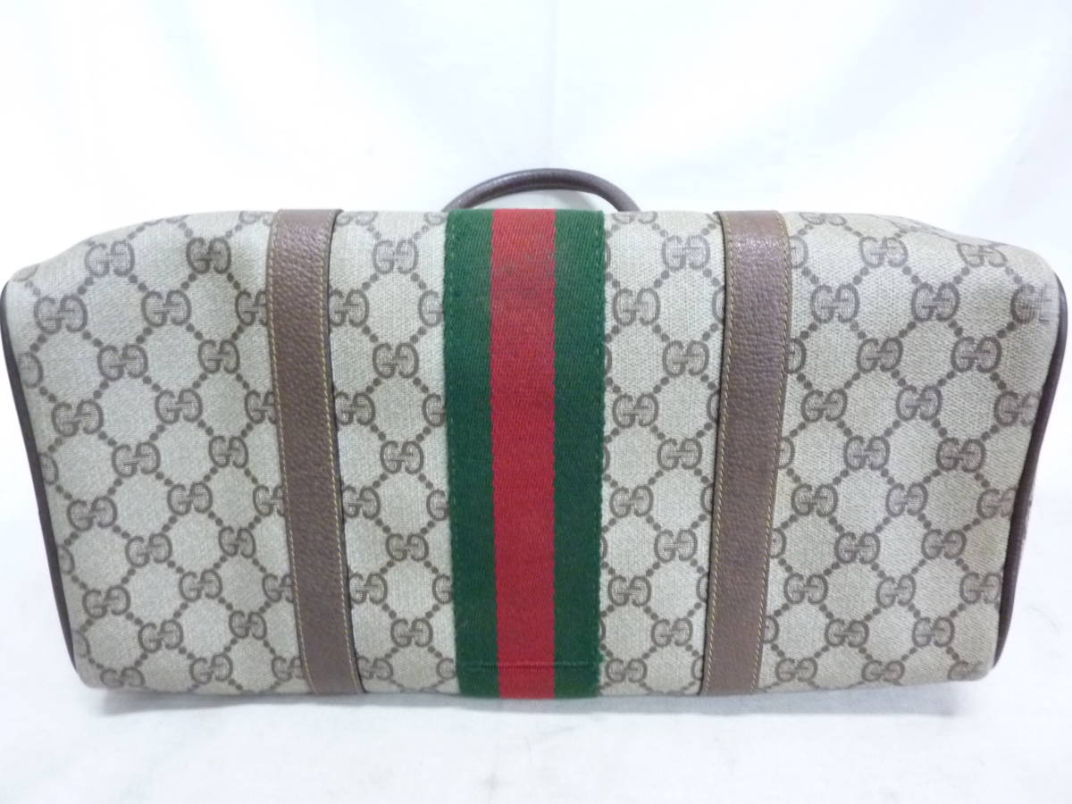 ☆ OLD GUCCI オールドグッチ ハンドバッグ GG柄 PVC シェリーライン 