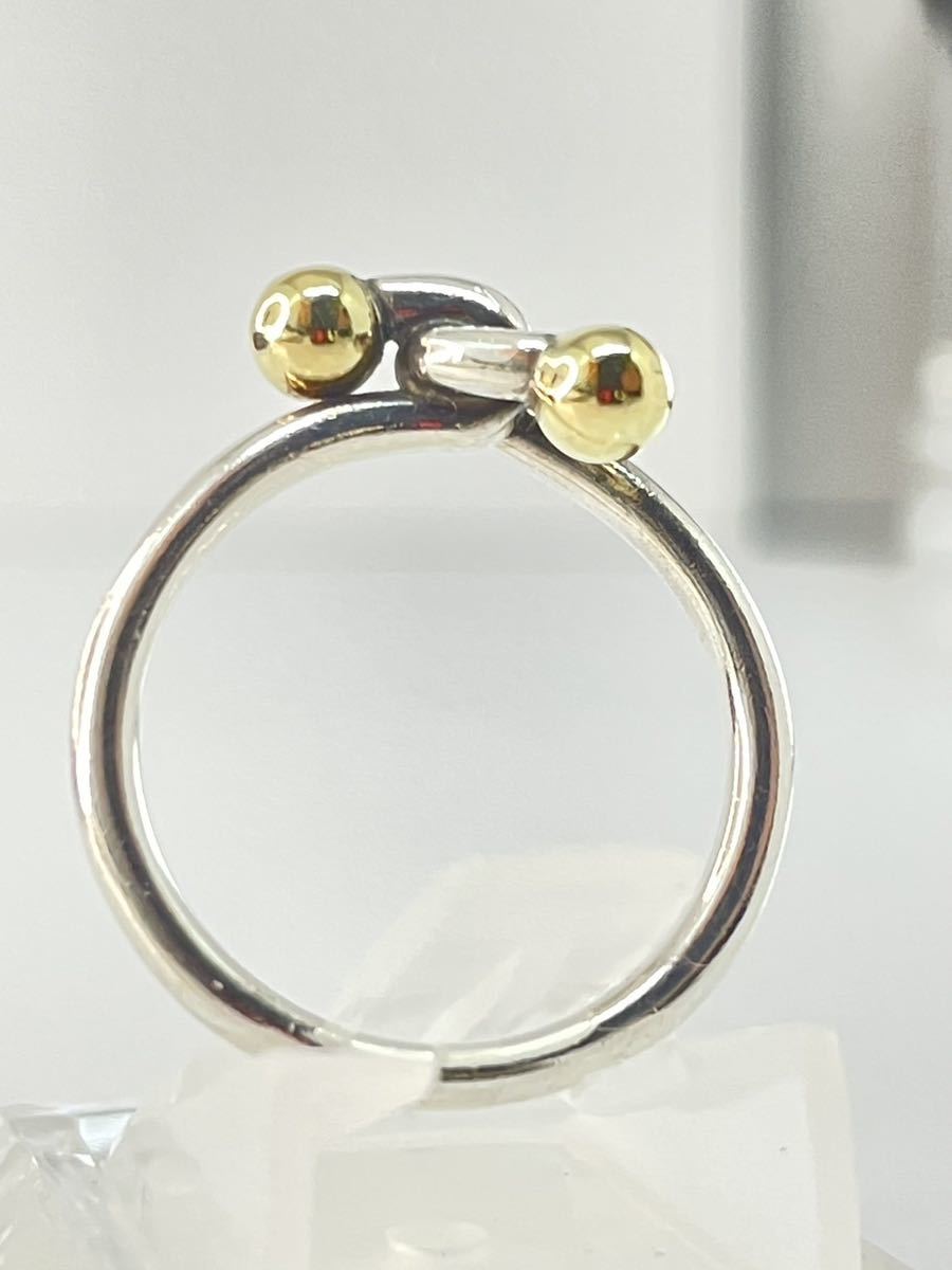 TIFFANY＆Co ティファニー フック&アイ SV925×K18 750 18金 リング