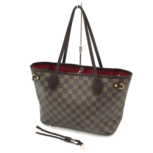 ルイヴィトン N51109 ダミエ ネヴァーフルPM トートバッグ ゴールド金具 レディース ブラウン系 LOUIS VUITTON