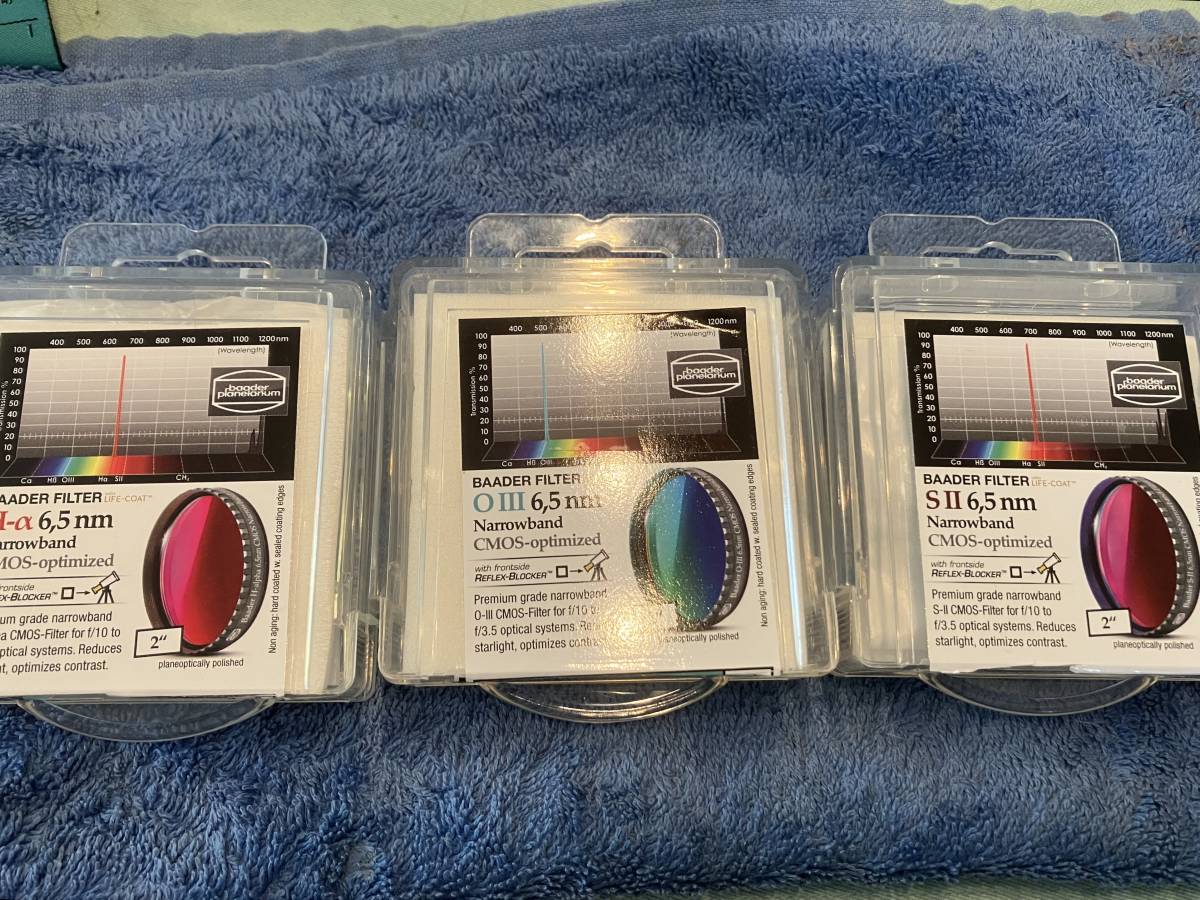 バーダー（CMOS-optimized ）ナローバンドフィルター3枚セット 6.5nm「Hα/O-lll/S-ll」（48mm）