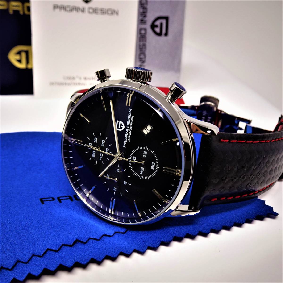 NEW Pagani Design PD 1676 メンズラグジュアリークォーツクロノ