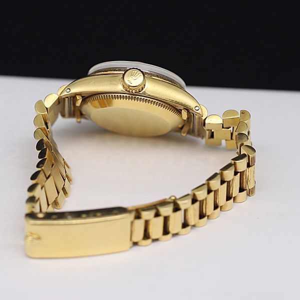 1円 稼働 ロレックス 750 デイトジャスト オイスターパーペチュアル シャンパン文字盤 6527 AT 約51.5ｇ レディース腕時計 KOR 2670740