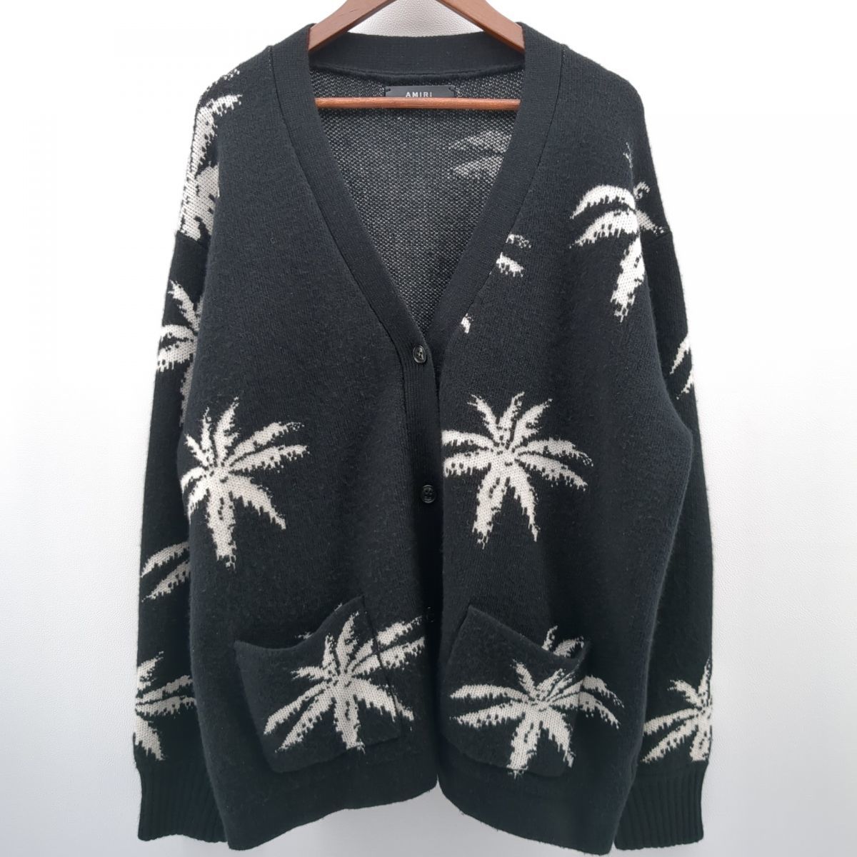 AMIRI パームツリーカーディガン ブラック×ホワイト SIZE M AMIRI パームツリーカーディガン ブラック×ホワイト SIZE M