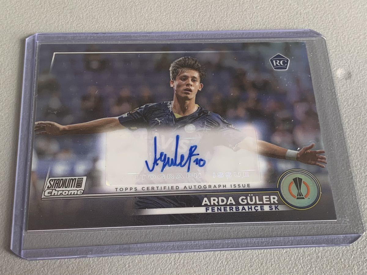 Arda Guler 2022-23 Topps Stadium Club Chrome Refractor Auto 