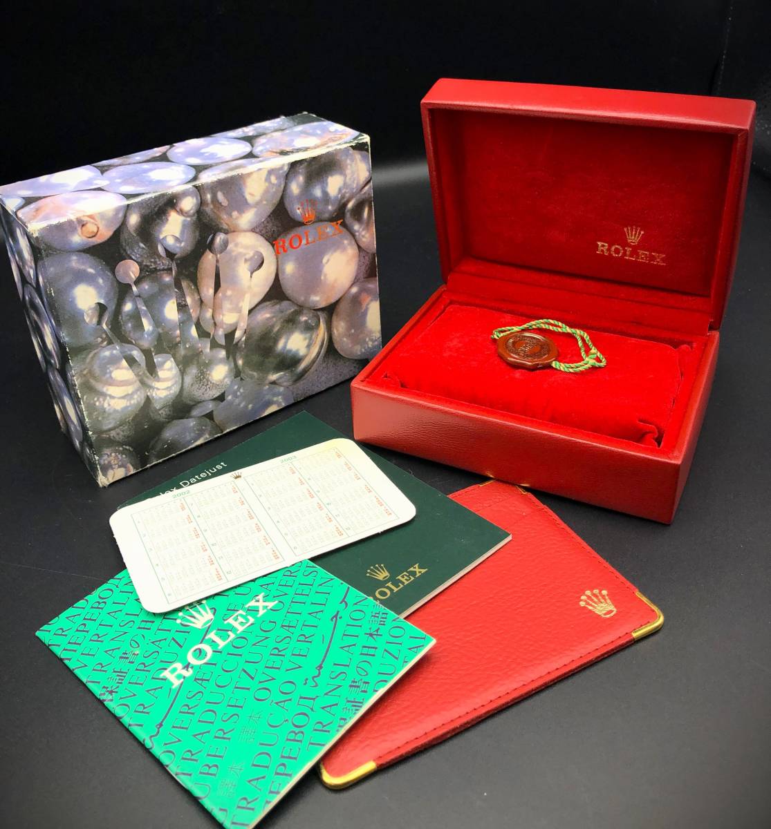 Rolex Watch | Red Datejust Yahoo!オークション 「赤箱」箱、保証書