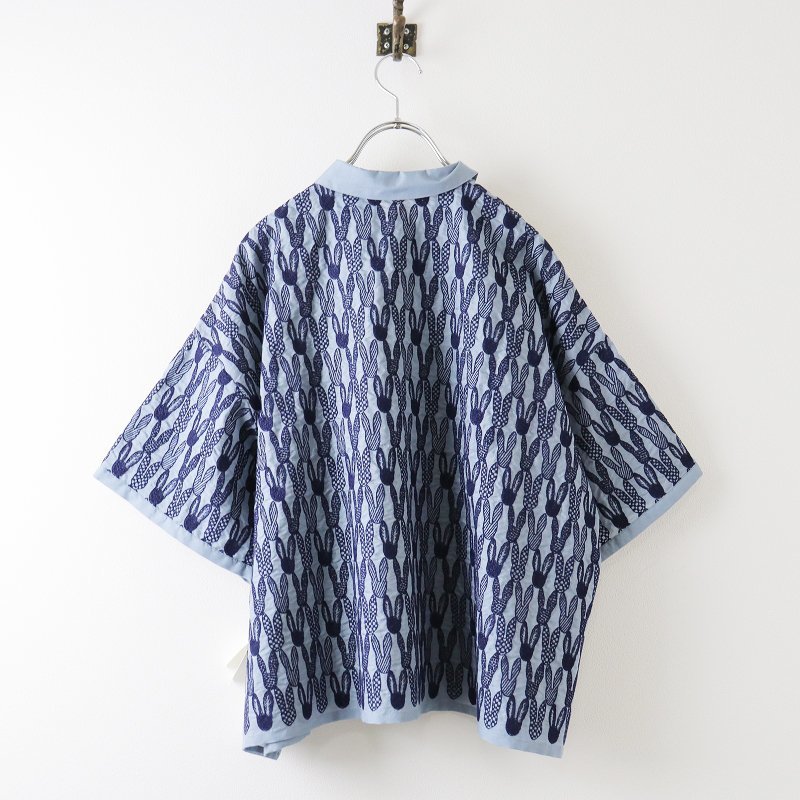 2023SS ミナペルホネン mina perhonen pomppia ブラウス 38/ブルー  