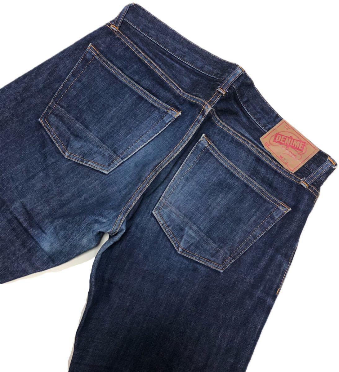 8965《DENIME ドゥニーム》激シブ色落ち 66モデル インディゴデニム ジーンズ W33