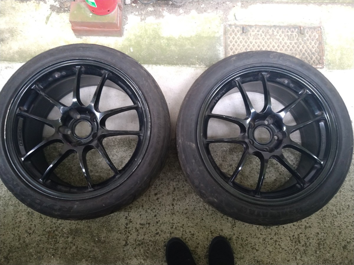軽量 ENKEI PF01 18×9J＋35 2本 5H114.3 インプレッサ ランエボ FD2 