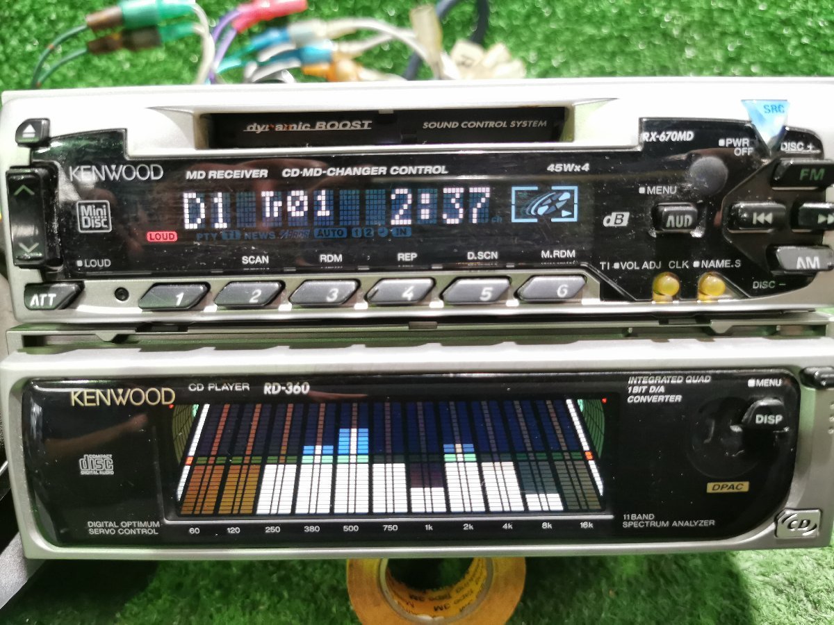 KENWOOD ケンウッド RX-670MD + RD-360 1din+1din ラジオ CD MD