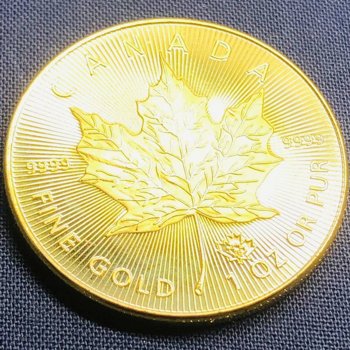古銭　外国金貨　カナダ　メープルリーフ　エリザベス2世　大型硬貨
