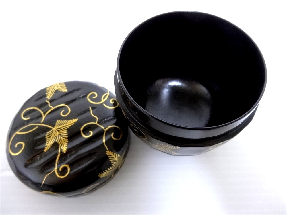 茶道具 坪田春彦作 黒塗 御所車 中棗 共箱 - メルカリ