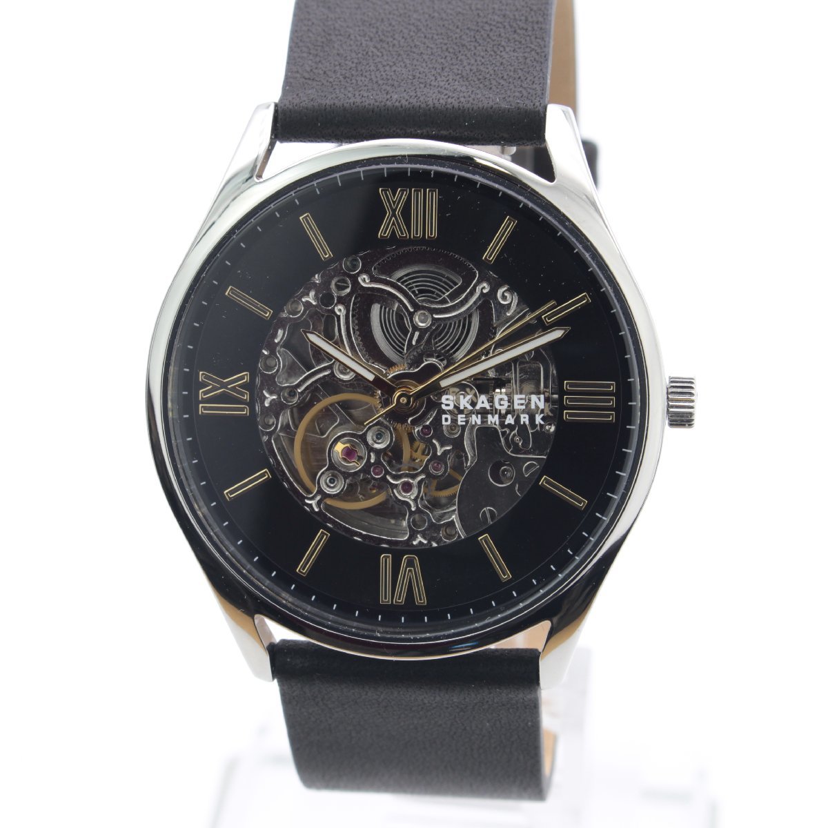 0649△ SKAGEN 腕時計 SKW6735 HOLST 5気圧防水 機械式 自動巻 手巻付 
