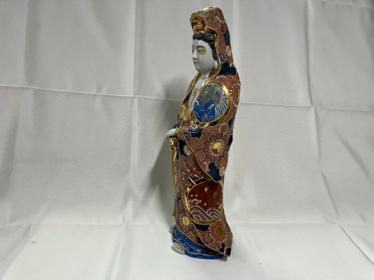 中古品】『9-176』九谷焼 観音様 置物 九谷 観音菩薩 陶器(仏像)｜売買