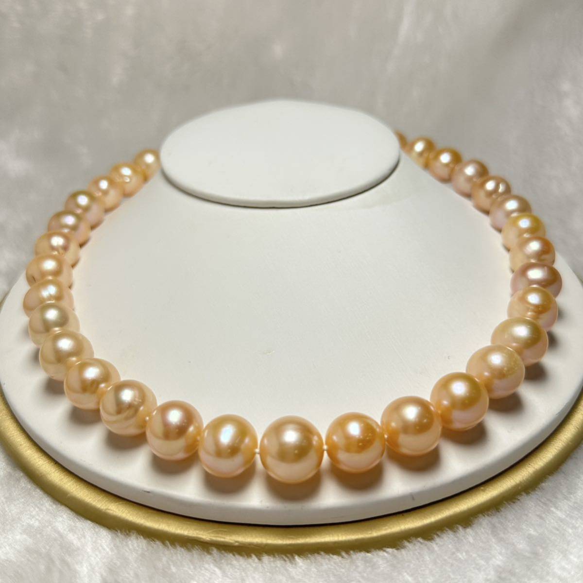 本真珠　ネックレス　43cm 美品　パールネックレス 南洋真珠 パール 大珠 本真珠ネックレス 11-13mm 天然パールネックレス