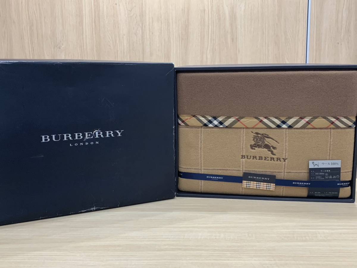 Burberrys 純毛毛布 オールラム100％ 140×200 純毛毛布 Burberry バーバリー 毛100% Burberrys 純毛毛布 オールラム