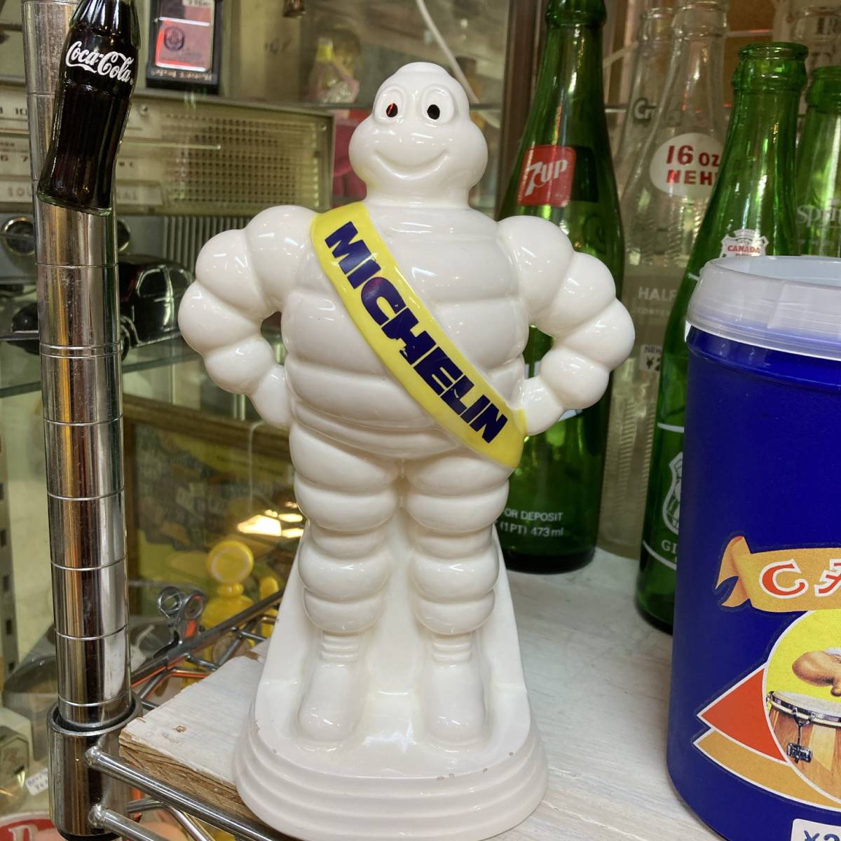 ヴィンテージ★ミシェラン　陶器製　ビバンダム　貯金箱★レトロ、企業物、ガレージ、バンク