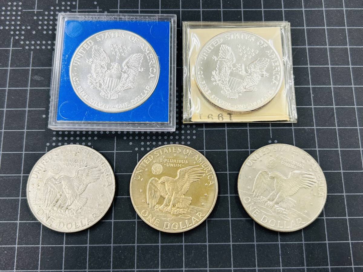 5枚まとめて】USA アメリカ イーグル LIBERTY 1972 1974 1977 1987