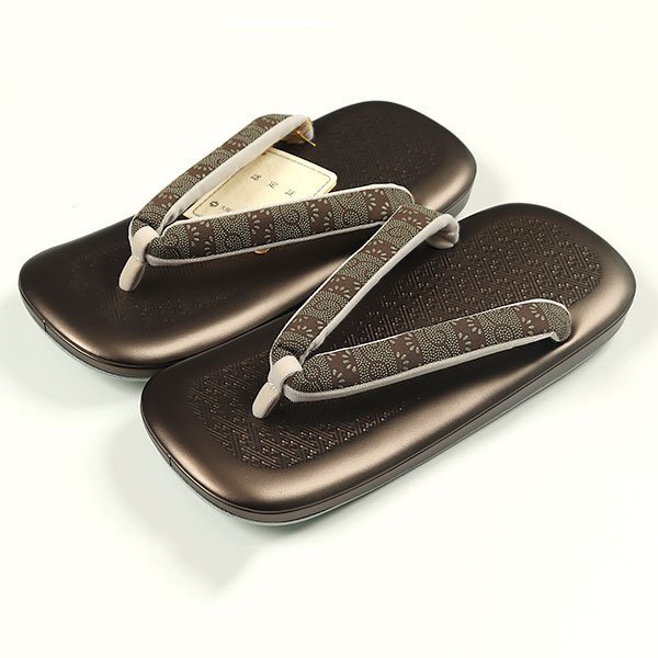 【和遊館】ZKG141　「大阪ぞうり共同組合」印伝使用高級男物お草履　LLサイズ