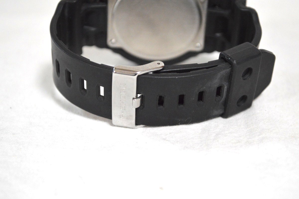 1円○美品○動作OK○カシオ G-SHOCK GAW-100B○ブラック×ブルー 黒青