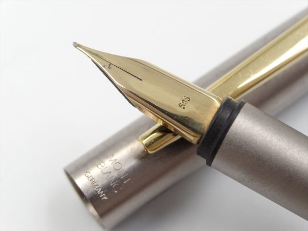 正規品】13003b Mont Blanc モンブラン 万年筆 ノブレス ペン先585 K14