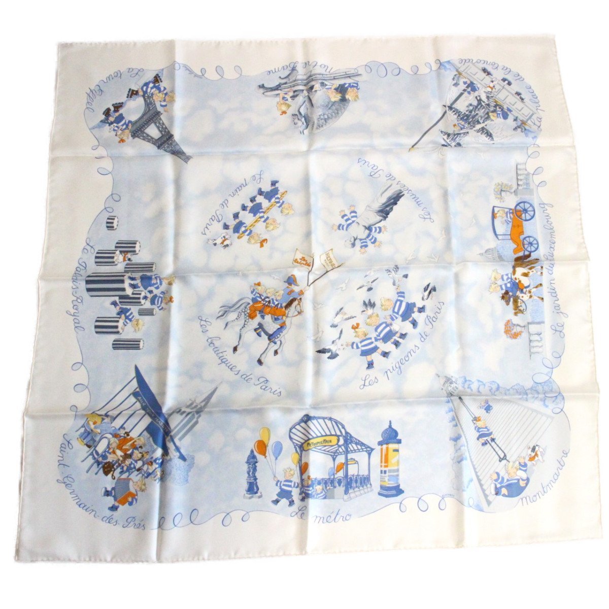 Hermes Carré Silk Scarf Les Triples De Paris Rare