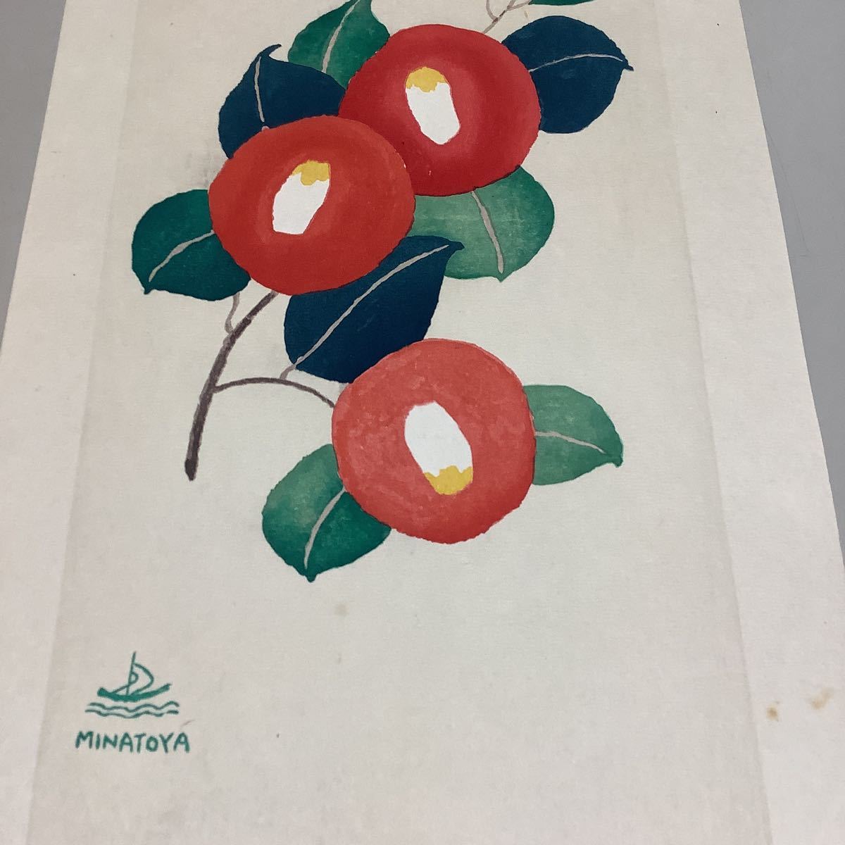 竹久夢二 木版画 秋（りんどう） 73/150 フレーム付き 雕摺 松永安生