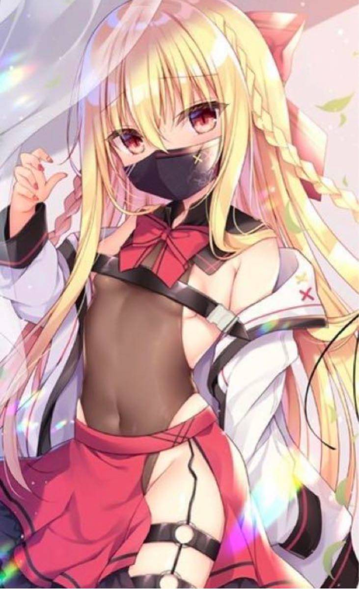 【未開封品】色谷あすか 蒼色彼方 マスク ルリ Wスエード B1 タペストリー