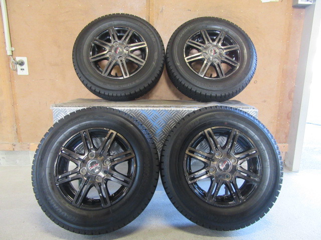 ★【マナレイ製アルミ付！】 ヨコハマ ice GUARD IG50PLUS 145/80R12 12×4J PCD100 4穴 +42 ハブ径約67 20年製バリ溝4本セット！！