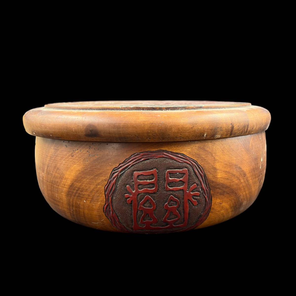 KF0618】茶櫃 烏城彫 在銘 彩色木彫 刻 煎茶道具 【公式通販】