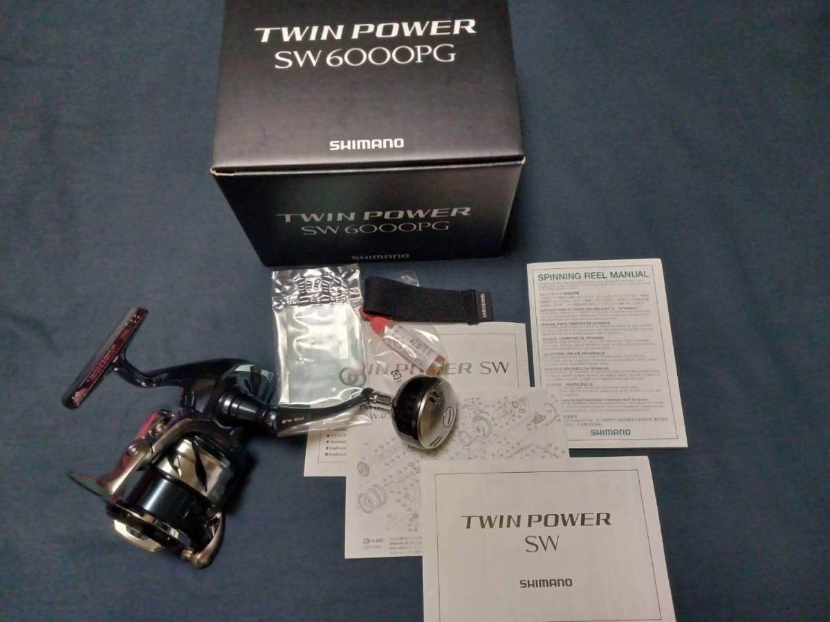 美品☆SHIMANO 21 ツインパワー SW 6000 PG スピニングリール（シマノ 