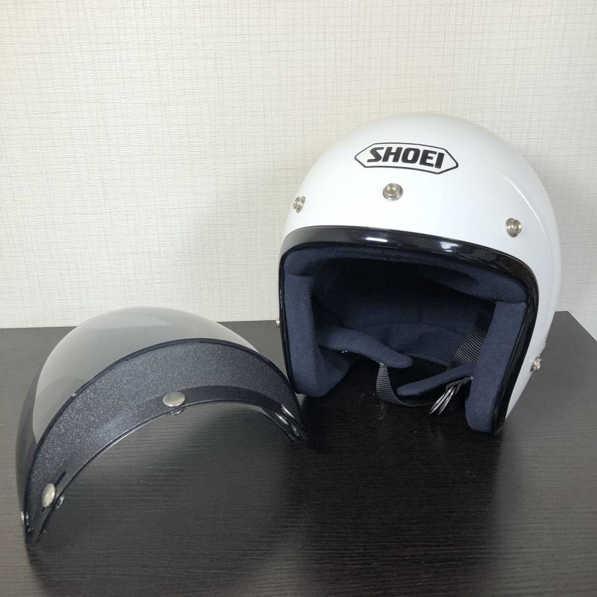 SHOEI ビンテージ ヘルメット NEW SR-X7 〈55-56cm/Sサイズ〉ショウエイ ジェットヘル 経年劣化 ジャンク