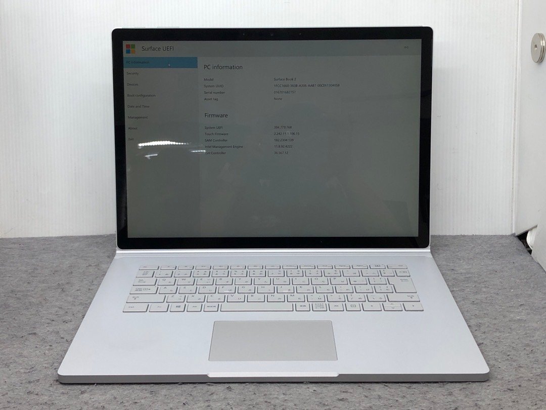 ジャンク【Microsoft】Surface Book 2 1793 Corei7-8650U 16GB SSD1TB