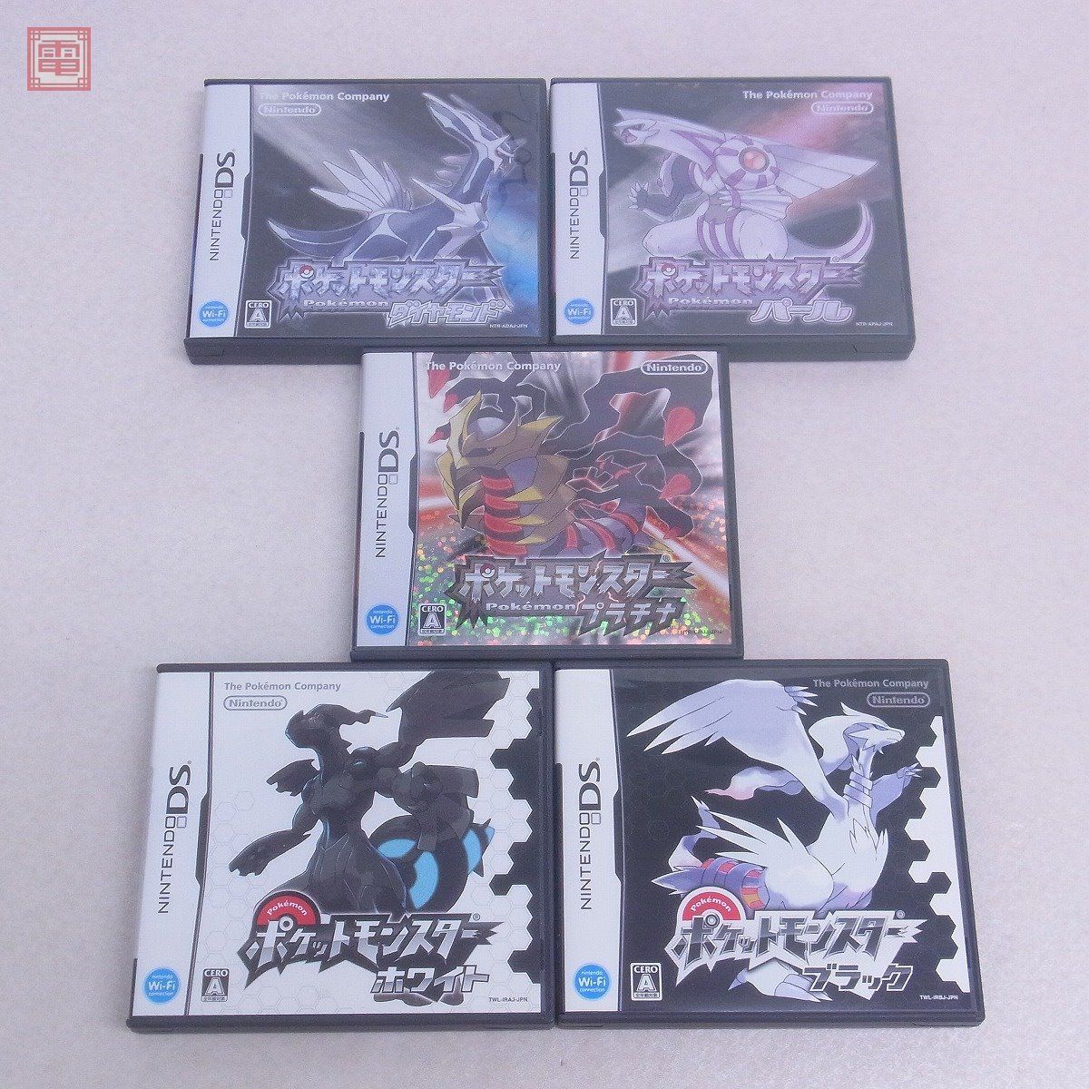ニンテンドーDS ポケットモンスター パール/プラチナ/ダイヤモンド/ブラック/ホワイト 計5本セット ポケモン Pokemon Nintendo 箱説付【10